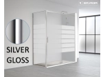 Paroi de douche coulissante, L. 95 à 200 cm, Hauteur 180 cm, STOCK DISPONIBLE, verre de sécurité et traité anti-calcaire, finition argent brillant. livraison offerte et rapide.
